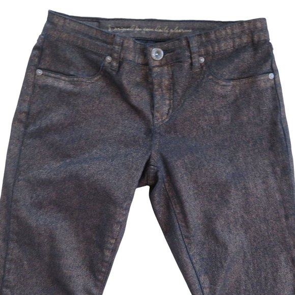 Jeans by Buffalo 'Vegas' Skinny Jeans Small 29/8 Black Gold Metallic Mid Rise - Picture 3 of 11